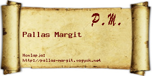 Pallas Margit névjegykártya